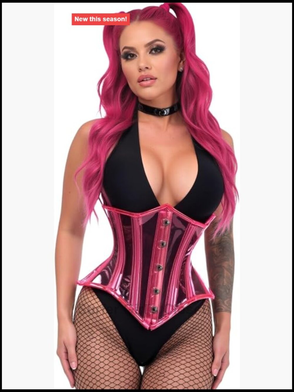 Daisy Corsets Lavish Clear Curvy Underbust Waist Cincher Corset